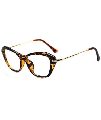 Rimless Women Cat Eye Glasses Classic Optical Vintage Glasses Frame Eyeglasses - Leopard - CL182YA0Q9Y $17.62