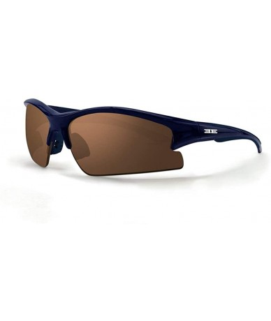 Sport 1 Sport Golf Sunglasses Navy Frames with Color Enhancing Brown Lenses - CZ18E4CDNNE $28.78