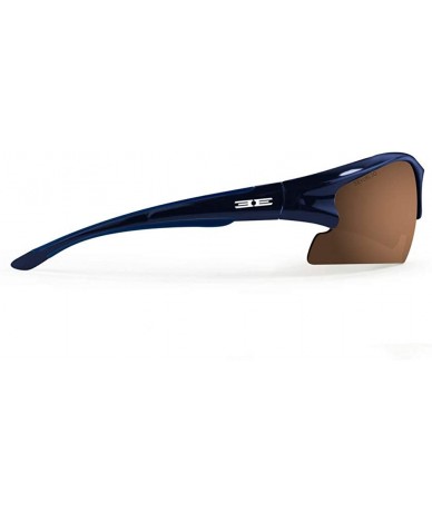 Sport 1 Sport Golf Sunglasses Navy Frames with Color Enhancing Brown Lenses - CZ18E4CDNNE $28.78