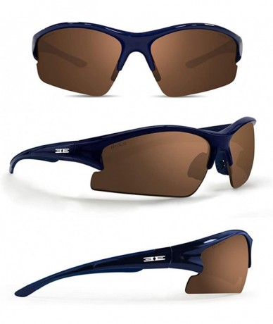 Sport 1 Sport Golf Sunglasses Navy Frames with Color Enhancing Brown Lenses - CZ18E4CDNNE $28.78