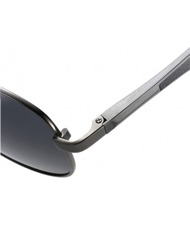 Aviator Men's Polarized Driving Aviator Sunglasses For Men Unbreakable Frame UV400 - Silver/Blue - C31863GQG8A $32.83