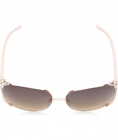 Round Women's R3292 Rectangular Vented Metal Sunglasses with 100% UV Protection - 65 mm - Rose Gold & Rose - CC18O30IT8S $83.36