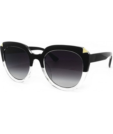 Oversized 7236-1 Premium Oversize XXL Tinted Fashion Sunglasses - Clear Black - CE18Q8KESLR $28.77