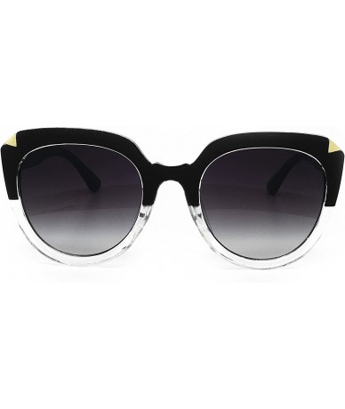 Oversized 7236-1 Premium Oversize XXL Tinted Fashion Sunglasses - Clear Black - CE18Q8KESLR $28.77