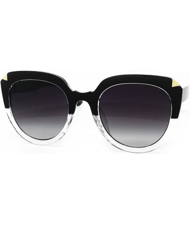 Oversized 7236-1 Premium Oversize XXL Tinted Fashion Sunglasses - Clear Black - CE18Q8KESLR $28.77