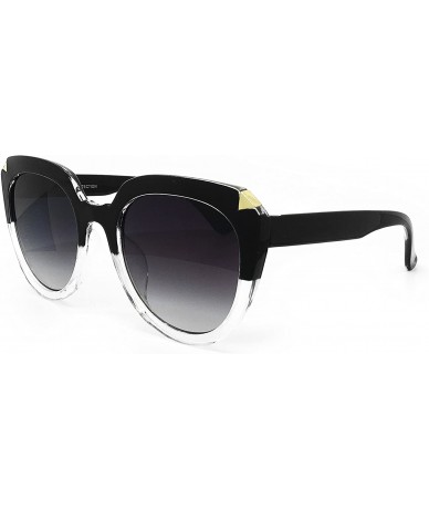 Oversized 7236-1 Premium Oversize XXL Tinted Fashion Sunglasses - Clear Black - CE18Q8KESLR $28.77