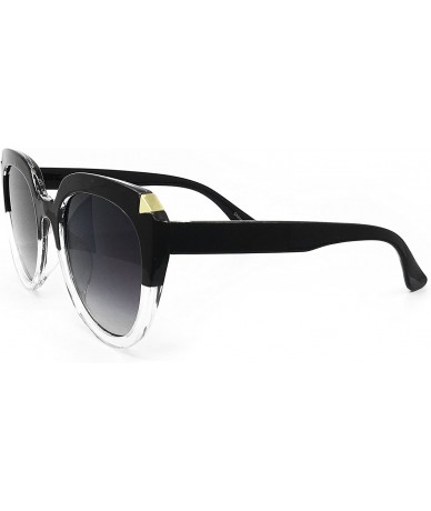 Oversized 7236-1 Premium Oversize XXL Tinted Fashion Sunglasses - Clear Black - CE18Q8KESLR $28.77