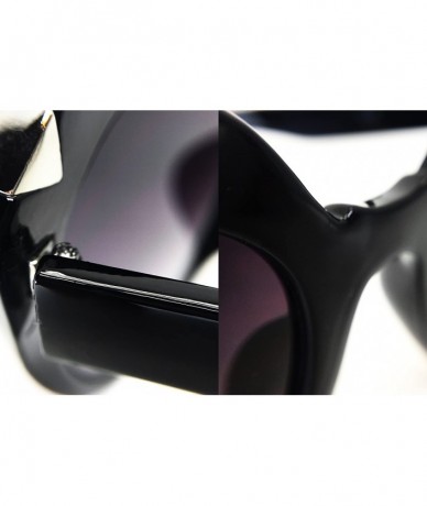 Oversized 7236-1 Premium Oversize XXL Tinted Fashion Sunglasses - Clear Black - CE18Q8KESLR $28.77