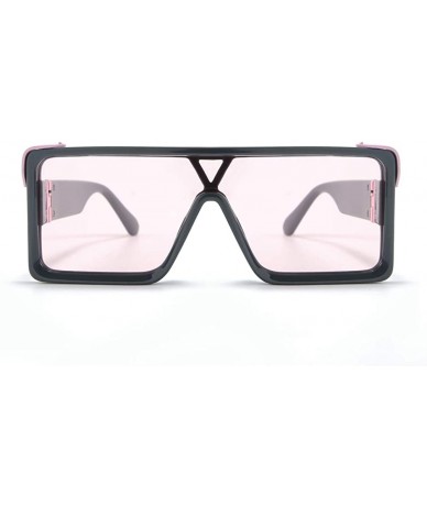 Square New Square Metal Frame Sunglasses Retro Vintage Mirrored UV400 Sun glasses for Men/Women 2120 - Pink - CL18A9A2ZQG $19.41