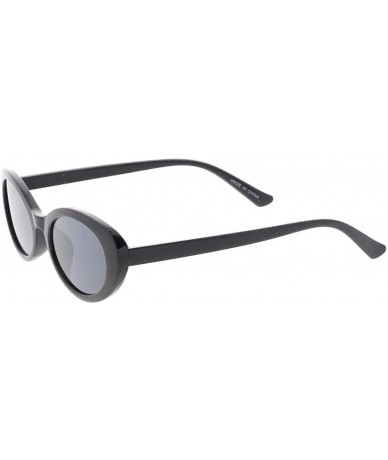 Oval Small Oval Sleek Fashion Sunglasses Ver 2.0 - Black - CL18UCQ6I0D $20.97