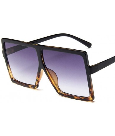 Oversized Plastic Oversized Sunglasses Square Glasses - Bright Black - C8199EGOA7R $33.85