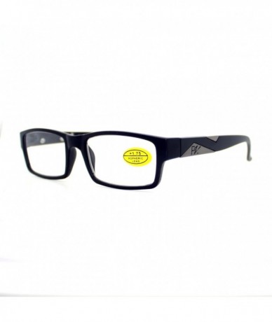 Rectangular Pablo Zanetti Reading Glasses Aspheric Lens Rectangular 53-19-140 - Matte Black - CP11W66FMLF $17.57