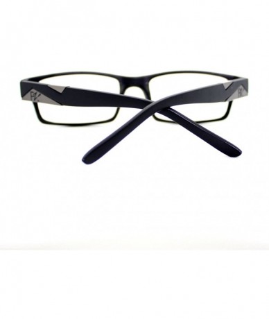 Rectangular Pablo Zanetti Reading Glasses Aspheric Lens Rectangular 53-19-140 - Matte Black - CP11W66FMLF $17.57