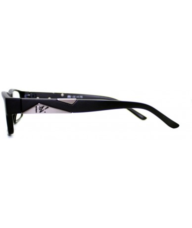 Rectangular Pablo Zanetti Reading Glasses Aspheric Lens Rectangular 53-19-140 - Matte Black - CP11W66FMLF $17.57