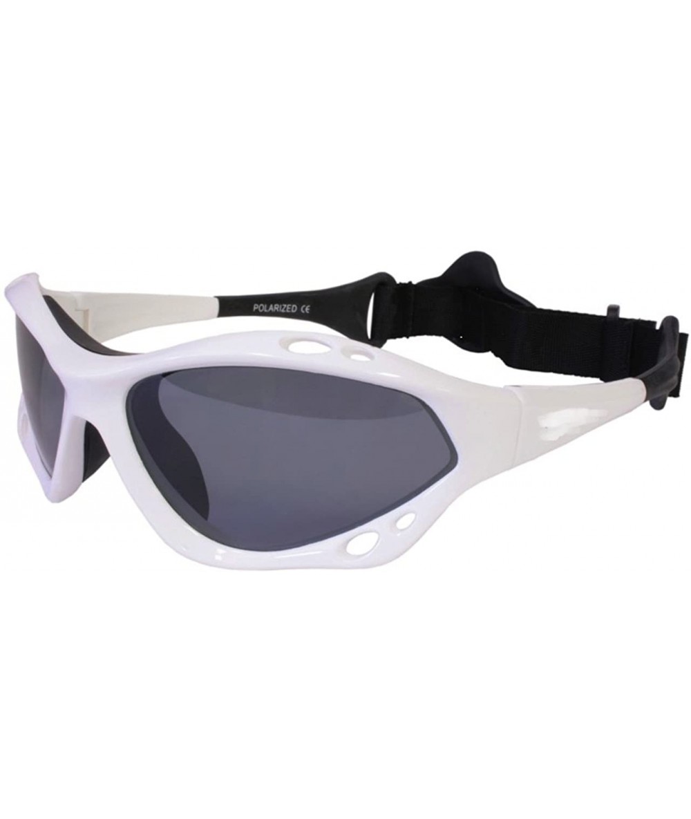 Sport Designer Watersport Unisex polarized WHITE colored Sunglasses w/adjustable headband - CT18U4H5SGX $20.16