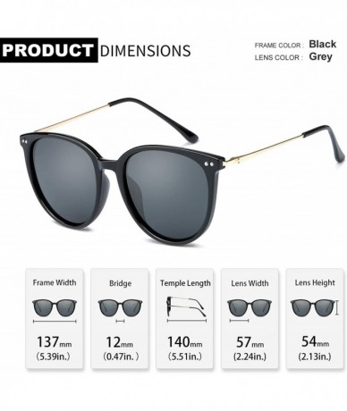 Round Fashion Mirrored Sunglasses for Women Polarized Round Lens for Driving Outdoor 100% UV Protection - C118LGW3293 $31.45