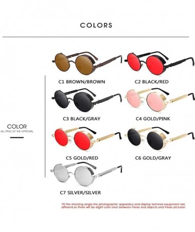 Goggle Classic Steampunk Sunglasses Glasses Designer - C3 - CF198EAIEC2 $39.56