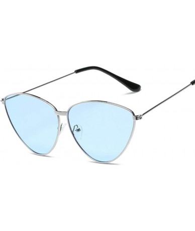 Aviator Sunglasses New Trend Fashion Personality Triangle Cat Eye Color Coating UV400 8 - 1 - CD18YZX2MN2 $17.92