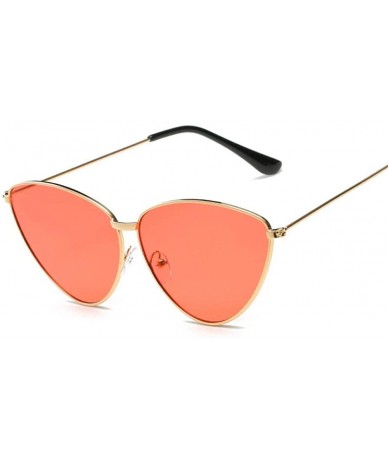 Aviator Sunglasses New Trend Fashion Personality Triangle Cat Eye Color Coating UV400 8 - 1 - CD18YZX2MN2 $17.92