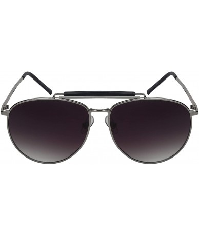 Aviator Classic Metal Aviator Sunglasses for Men Women 5147-FLAP - Silver Frame/Grey Gradient Lens - CG18I255ITZ $18.85