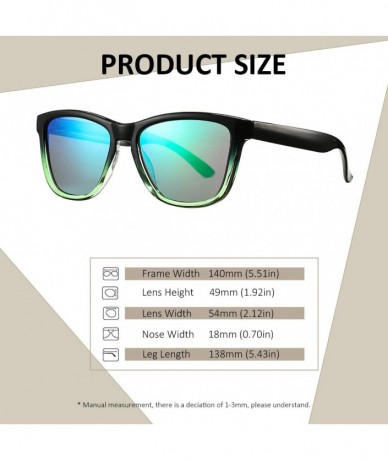 Round Polarized Sunglasses for Women Men - Classic Vintage Square Sun Glasses - A black Frame/Blue Mirrored Lens - C2194Z29W4...