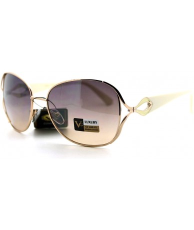 Oval Women's Luxurious Sunglasses Classy Designer Fashion Eyewear - Ivory - CF123KGW6Z9 $17.62