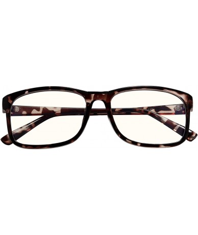 Square Radiation Protection glasses Square Eyeglasses Frame Anti Blue Light Blocking glasses - Leopard - C118R2O3QEU $23.24