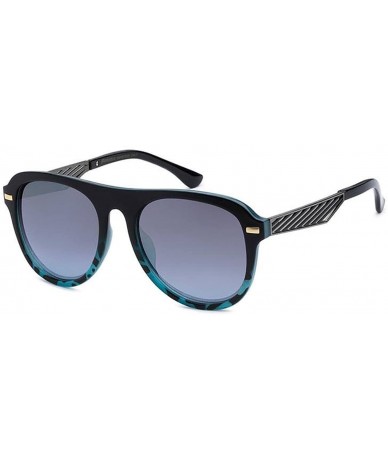 Aviator Modern Aviator Sunglasses - Black/Silver - CS18DND63WW $18.32