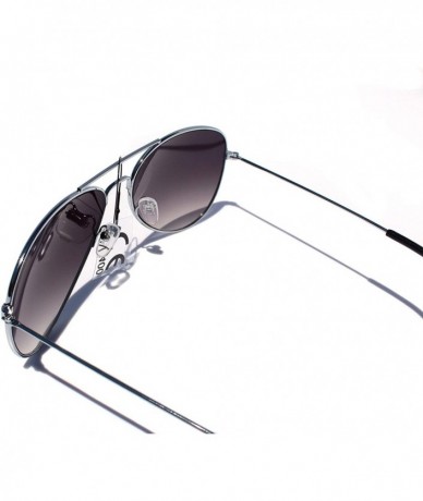 Aviator SIMPLE Retro Aviator Sunglasses for Men and Women Vintage Fashion Sunglasses - Silver - CL18ZCNH7W7 $18.10