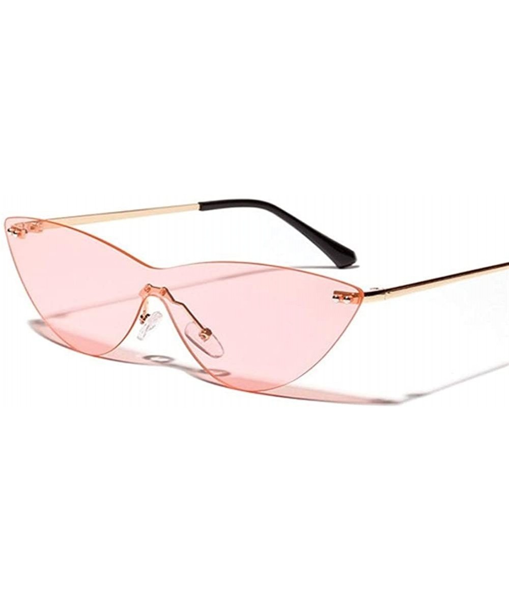 Rimless Fashion Vintage Rimless Sunglasses Transparent - 2 - CN198GEUS3L $45.50