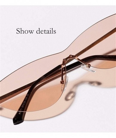 Rimless Fashion Vintage Rimless Sunglasses Transparent - 2 - CN198GEUS3L $45.50