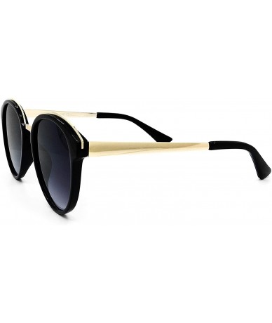 Sport 652 Premium Women Man Brand Designer Round Oval Style Mirrored Fashion Aviator Sunglasses652 - Black - CD18H5L42AA $27.25