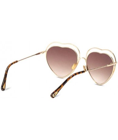 Aviator New sunglasses fashion ladies 2019 sunglasses 2019 love heart sunglasses - D - C218S6QOWKO $75.92