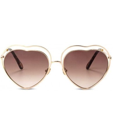 Aviator New sunglasses fashion ladies 2019 sunglasses 2019 love heart sunglasses - D - C218S6QOWKO $75.92