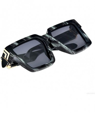 Square Retro Millionaire Sunglasses Square Metal punk Rock Hip hop Sunglasses men women - 1 - C018AQTGC9G $32.82