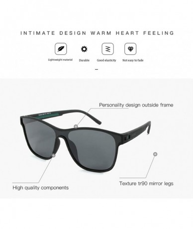 Round One Piece Lens Sunglasses Men's Fashion Polarizer Cycling Driving Sunglasses - Green Black C2 - C91904WMMNO $32.97