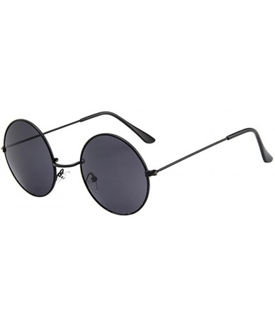 Oversized Women's Men Sunglasses-Vintage Round Frame Sunglasses Driving Eyewear - H - CL18EMS3N24 $17.93