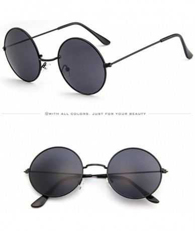 Oversized Women's Men Sunglasses-Vintage Round Frame Sunglasses Driving Eyewear - H - CL18EMS3N24 $17.93