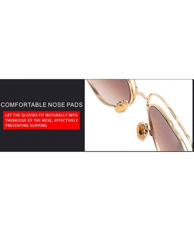 Aviator New sunglasses fashion ladies 2019 sunglasses 2019 love heart sunglasses - D - C218S6QOWKO $75.92