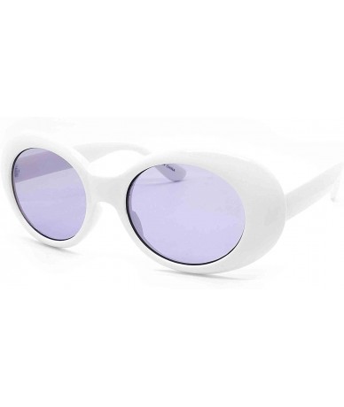 Oval SA122 Original Classic Dark Mod Round Pop Oval Lens Kurt Cobain Nirvana Bold Retro Vintage Sunglasses - Purple - C6186GE...