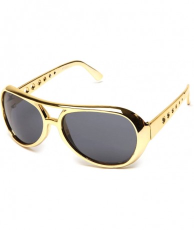 Aviator Rockstar Sunglasses Costume Shiny Chrome Party Sunglasses 60's Rock Star Classic Aviator Sunglasses - CD1845QRGAQ $23.61