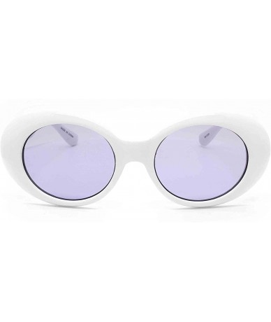 Oval SA122 Original Classic Dark Mod Round Pop Oval Lens Kurt Cobain Nirvana Bold Retro Vintage Sunglasses - Purple - C6186GE...