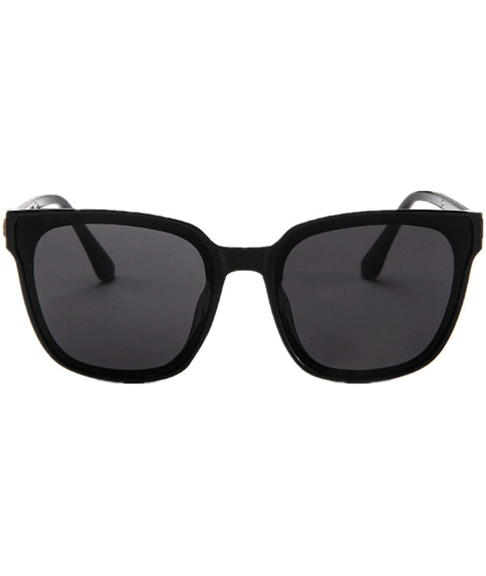 Square Oversized Square Sunglasses Women Men Vintage UV Protection Retro Shades - Black - C618UD866NC $17.12