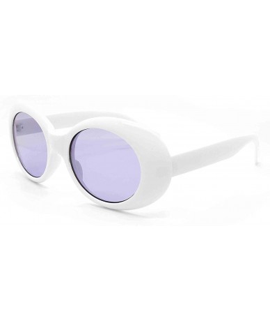 Oval SA122 Original Classic Dark Mod Round Pop Oval Lens Kurt Cobain Nirvana Bold Retro Vintage Sunglasses - Purple - C6186GE...