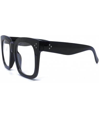 Oversized 1762 Premium Oversize XXL Women Men Style Fashion Sunglasses - Clear/ Black - C3199U7LRTZ $26.41