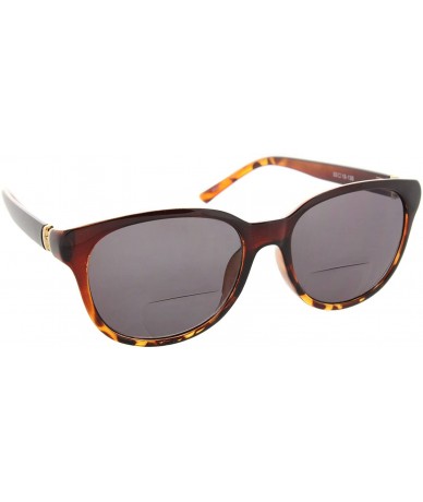 Round Cateye Bifocal Reading Sunglasses for Women Sunglass Readers with Designer Style - Brown/Leopard - C217AAT6NE4 $34.50