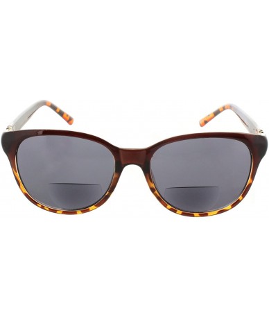 Round Cateye Bifocal Reading Sunglasses for Women Sunglass Readers with Designer Style - Brown/Leopard - C217AAT6NE4 $34.50