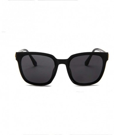 Square Oversized Square Sunglasses Women Men Vintage UV Protection Retro Shades - Black - C618UD866NC $17.12