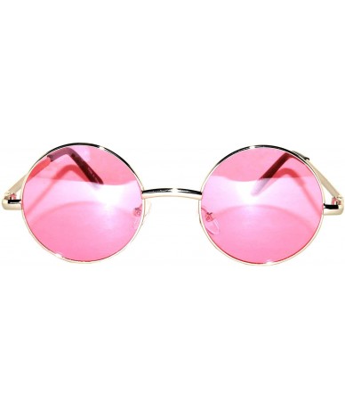 Round 20 Pieces Wholesale Lot Small Round Circle Sunglasses Bulk Party Mix Assotrted - Silver_frame_pink - CO18C43MQRM $74.96