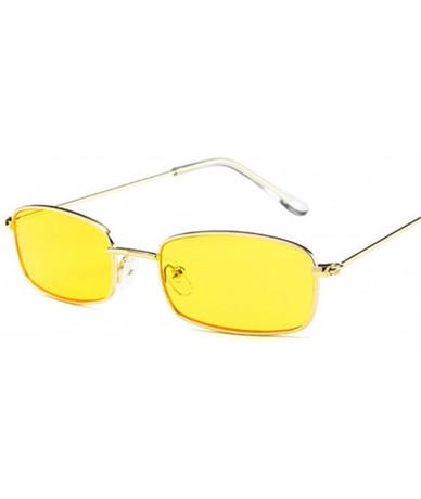 Goggle Small Rectangle Sunglasses Women Men Retro Sun Glasses Luxury Brand Designer Vintage Metal Eyewear UV400 Party - C6197...